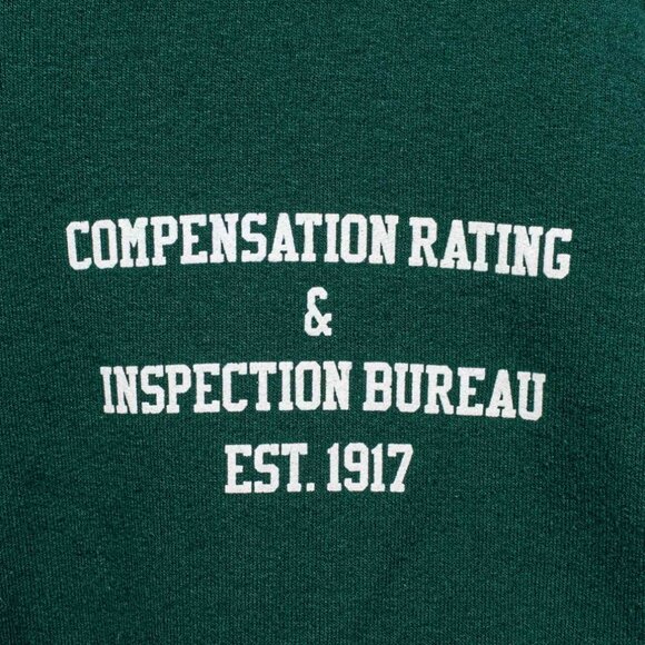 Compensation Rating & Inspection Bureau Zip Hoodie Sweatshirt Large Y2K - Picture 4 of 6